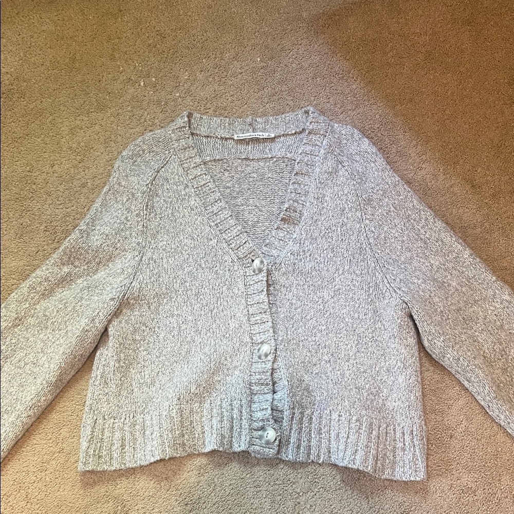 Abercrombie & Fitch Heather Gray Women's Cardigan